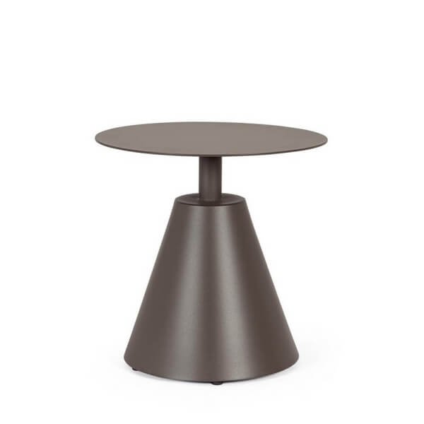 Tavolino Alluminio Verde Moderno da Esterno 50 cm - ISO - Marrone