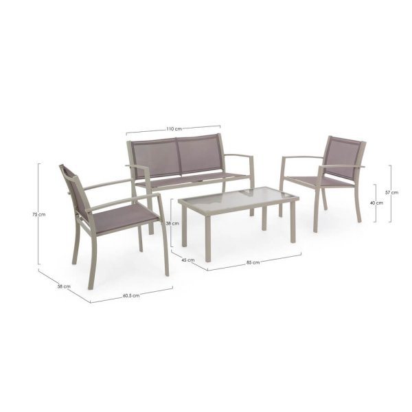 Salotto da giardino 4 posti – STURDY
