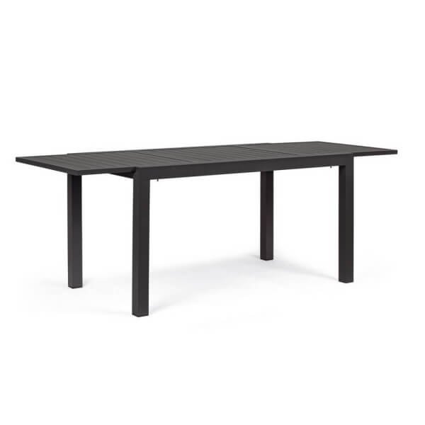 Tavolo da giardino in alluminio - NORDIC - Antracite, 140x77 cm