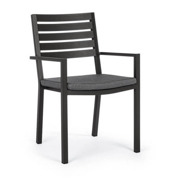 Sedia da giardino in alluminio con Braccioli e cuscino (4 Pezzi) - HEAVENLY