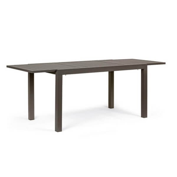 Tavolo da giardino in alluminio - NORDIC - Coffee, 140x77 cm