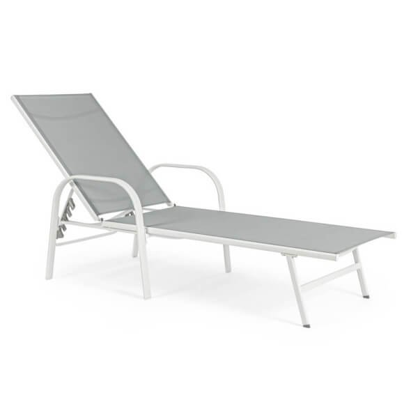 Lettino da Giardino con Braccioli - STEADFAST - Grigio