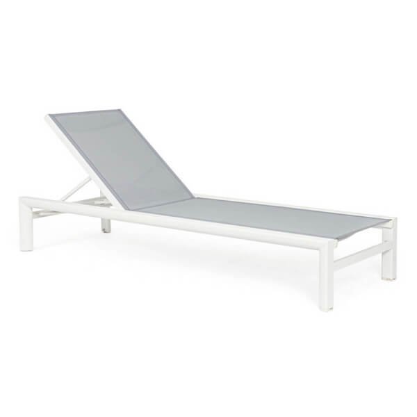 Lettino da Giardino Alluminio Grigio Moderno da Esterno - NAVIGATOR