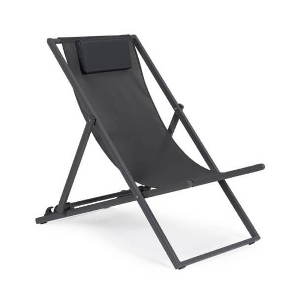 Set 4 Sdraio da Giardino Alluminio Blu Moderne da Esterno - TERRA