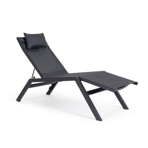 Chaise Longue da Giardino con Poggiapiedi - KRION