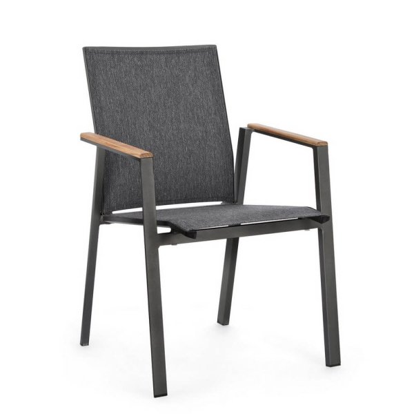 Sedia con Braccioli da Giardino in alluminio (4 Pezzi) - CAMERON