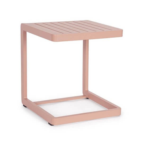 Set 2 Tavolini Alluminio Verde Acqua Moderni da Esterno - DRYDEN