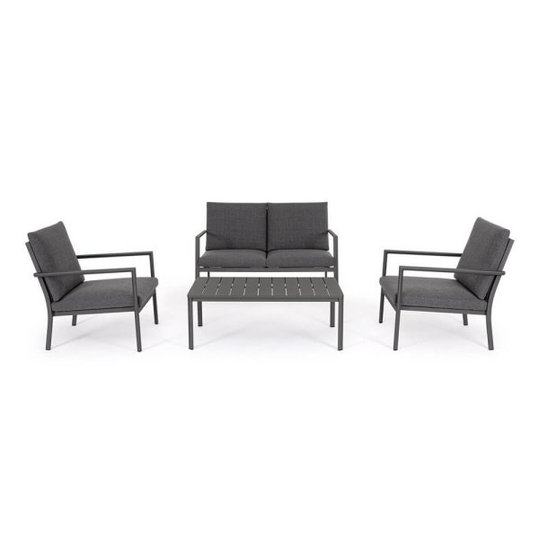 Set salotto 4 posti in alluminio con cuscini – FYRON