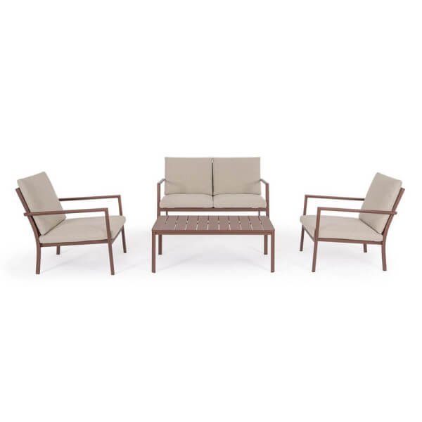 Set salotto 4 posti in alluminio con cuscini – TALMERA