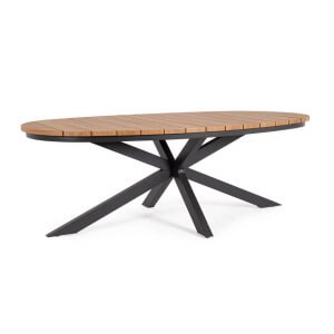 Tavolo da giardino in alluminio 218x115 cm antracite - VELISSA