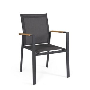 Sedia con braccioli antracite (4 Pezzi) - ISKIEL