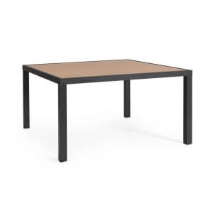 Tavolo quadrato da giardino in alluminio 136x136 cm - HALVORN