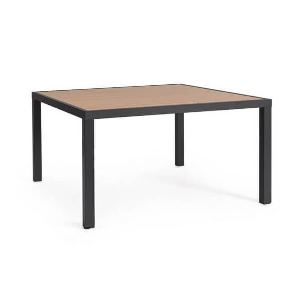Tavolo quadrato da giardino in alluminio 136x136 cm - HALVORN - Antracite