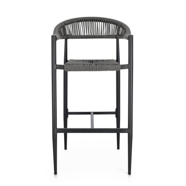 Sgabello bar antracite e grigio (4 Pezzi) – ELARIA