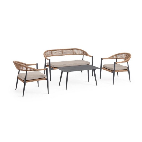 Set salotto 4 posti in alluminio - ELARIA