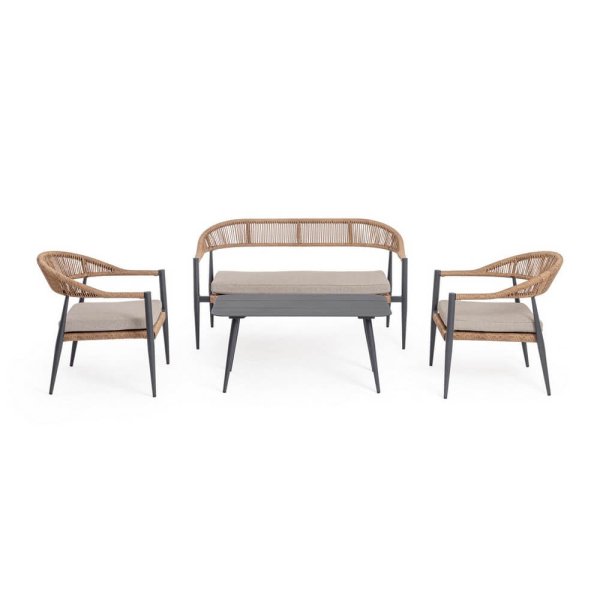 Set salotto 4 posti in alluminio – ELARIA