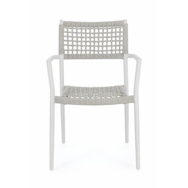 Sedia con braccioli colore bianco (4 Pezzi) – CAELIS