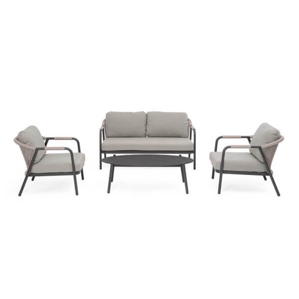 Set salotto 4 posti in alluminio con cuscini – VERALIS