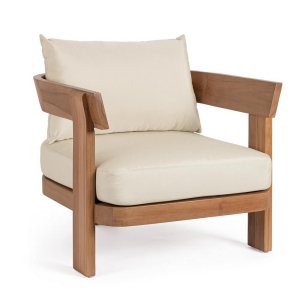 Poltrona da giardino con cuscino - ZAFIRA