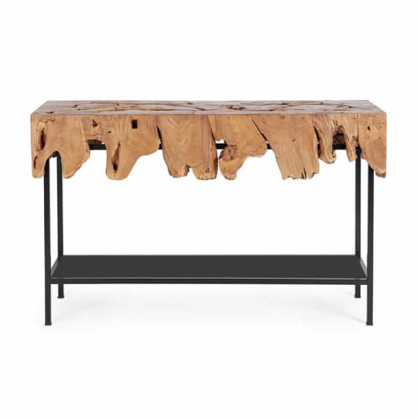 Consolle piano in radice di teak 120×40 – MONTEGO