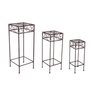 Set 3 Porta Fiore Qu Marrone (2 Pezzi) - EMMA