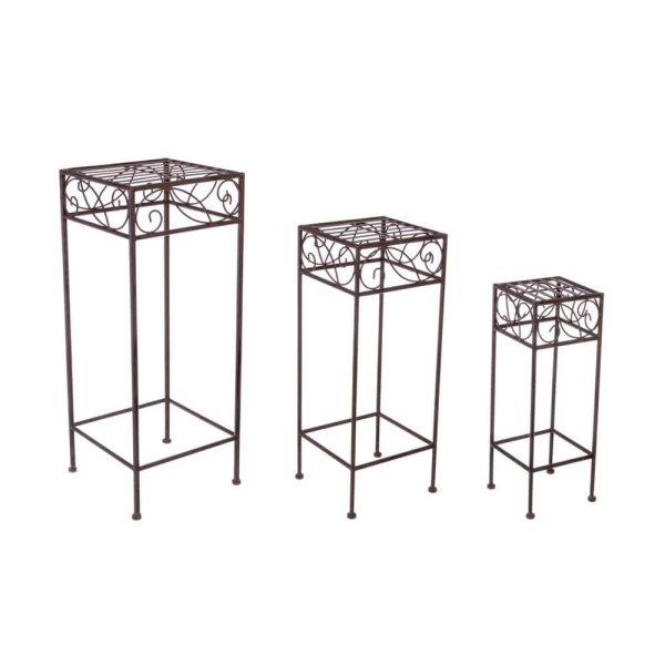 Set 3 Porta Fiore Qu Marrone (2 Pezzi) - EMMA