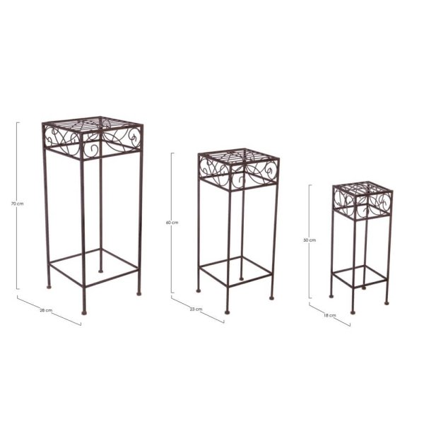 Set 3 Porta Fiore Qu Marrone (2 Pezzi) – EMMA