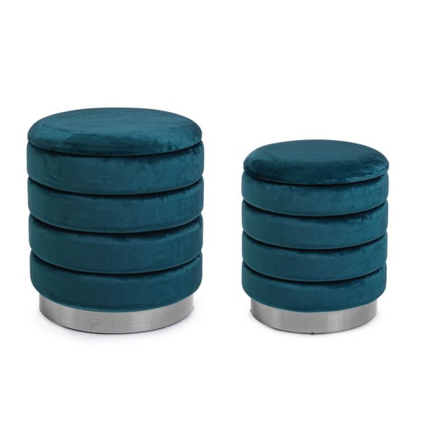 Set 2 Pouf Contenitore in velluto - TINI