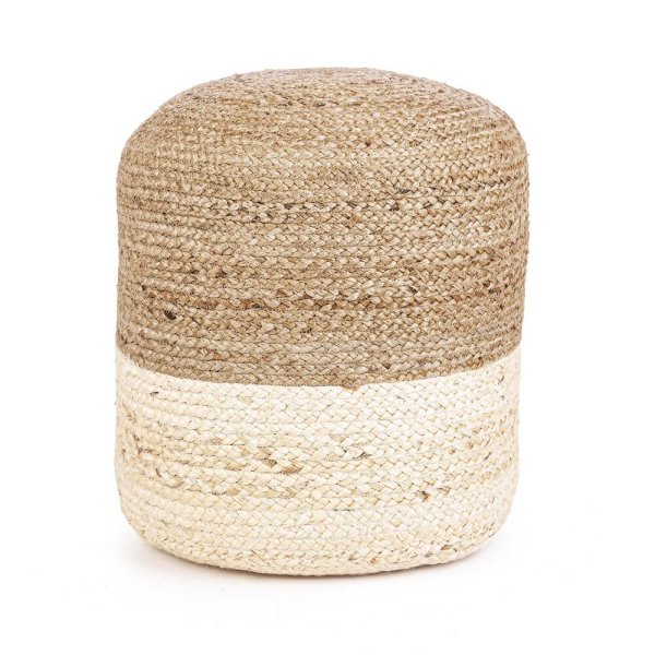 Pouf Naturale Bianca D45 - THOMAS