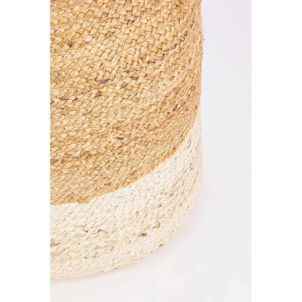 Pouf Naturale Bianca D45 – THOMAS