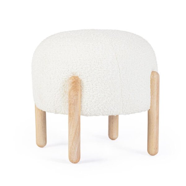 Sgabello stile scandinavo effetto bouclè - SIENNA