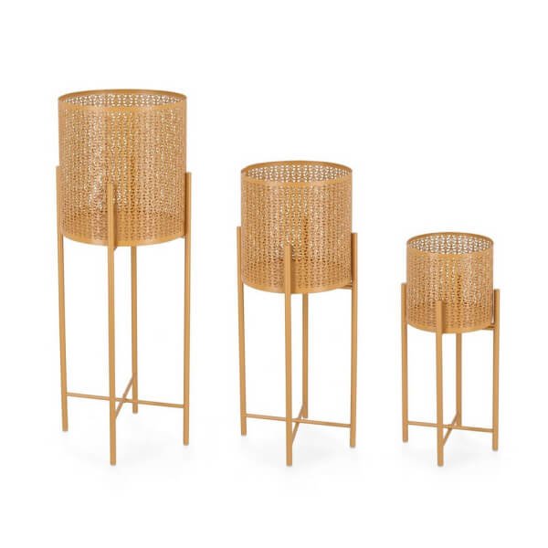 Set da 3 Porta Vaso Nairando Alto - ARTISAN - Giallo