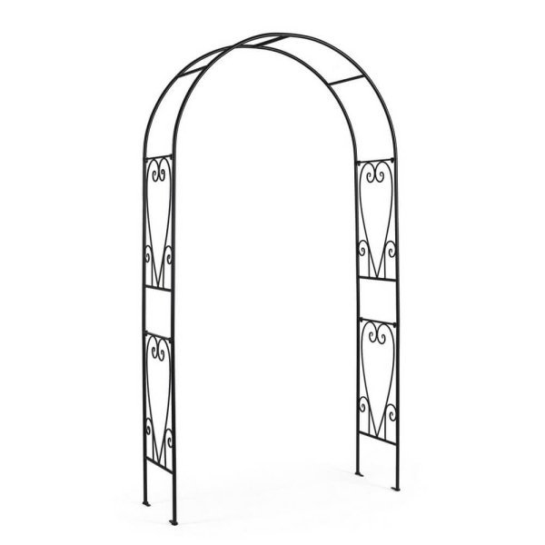 Arco per piante in metallo colore nero 110x210H - VIREL