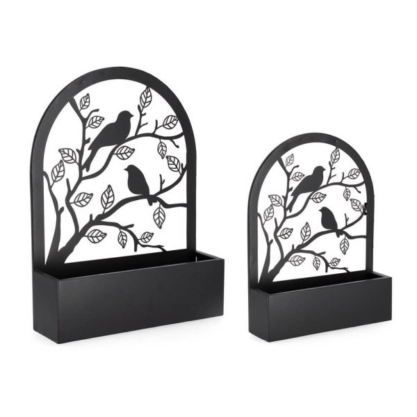 Set 2 portavasi decorativi con uccellini - JOLMAR