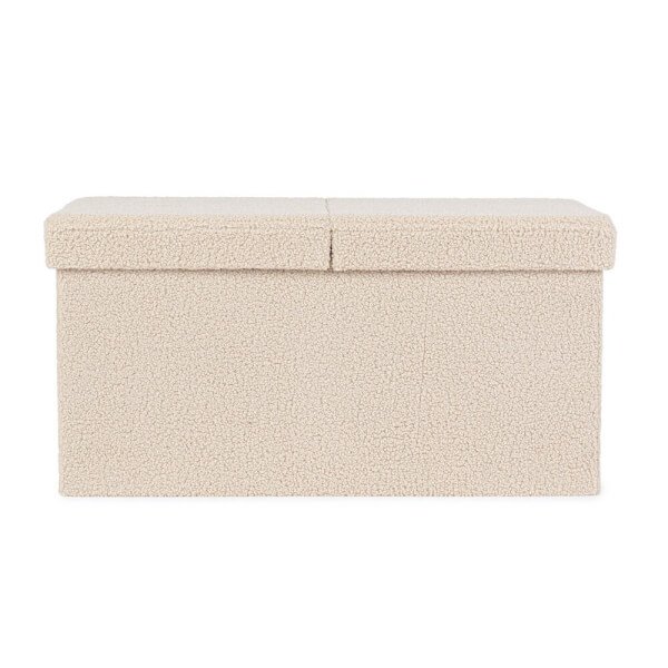 Pouf ContenitorePieg. Ret Boucle Beige (2 Pezzi) – MARTIN