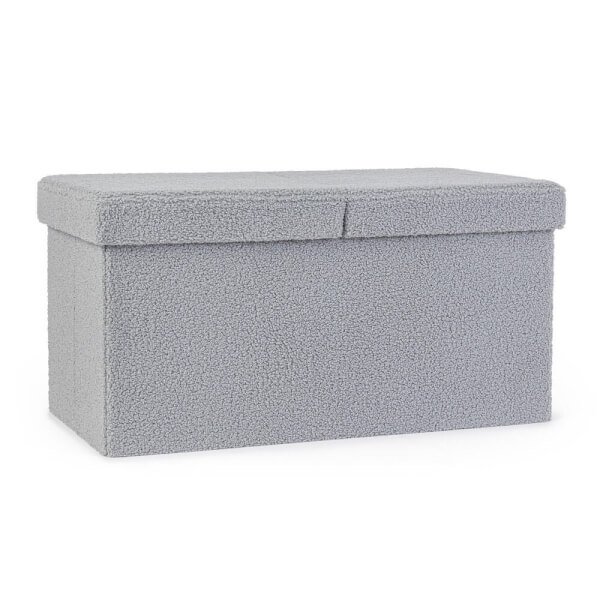 Pouf ContenitorePieg. Ret Boucle Grigia (2 Pezzi) - MARTIN
