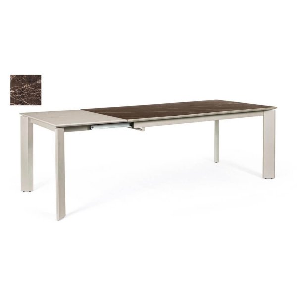 Tavolo da pranzo allungabile con piano in ceramica - MALIK