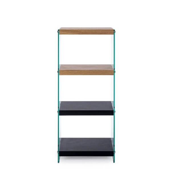 Libreria 4 piani Wood nera – SARA
