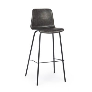 Sgabello Bar in Ecopelle Vintage (2 Pezzi) - NATALIA