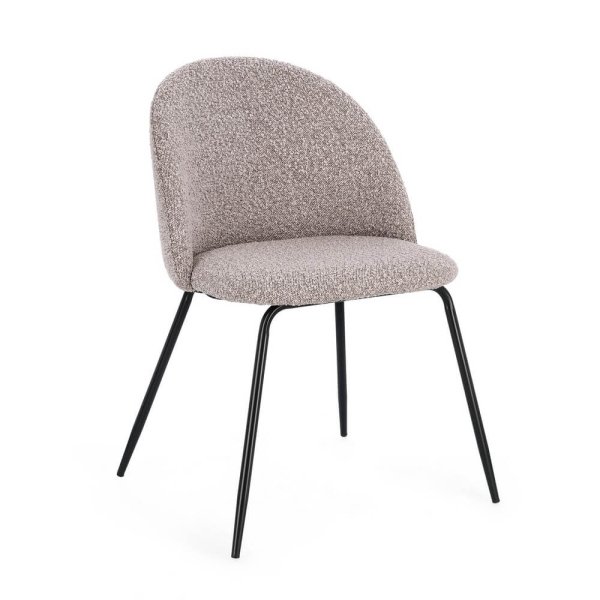Sedia nera Visone (4 Pezzi) - GABRI