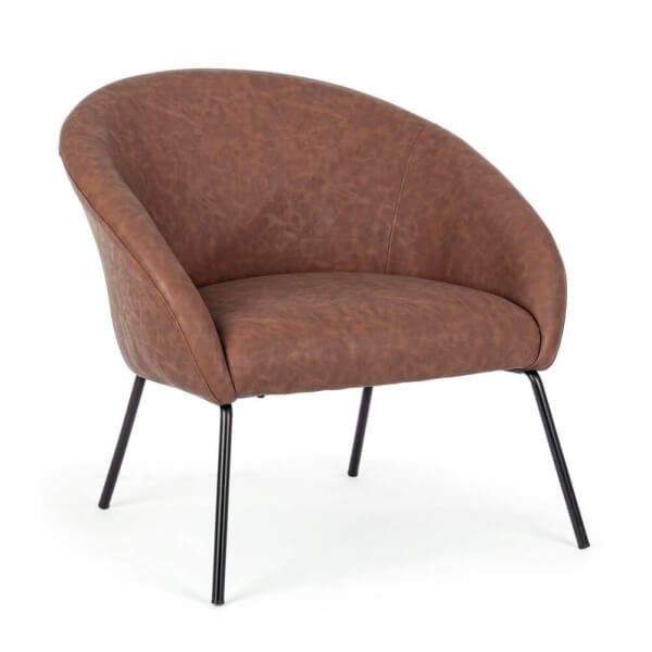 Poltrona di design moderno in Velluto - AKARI - Marrone