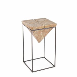 Sgabello moderno alto in legno h55 - CHEOPE