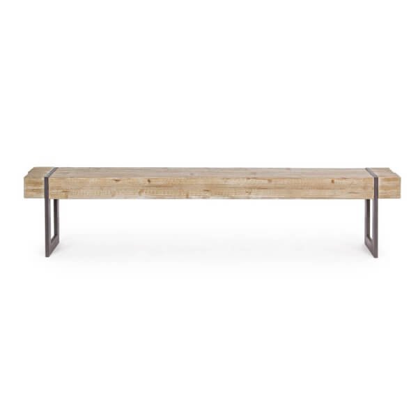 Panca industrial in legno e acciaio – THEO