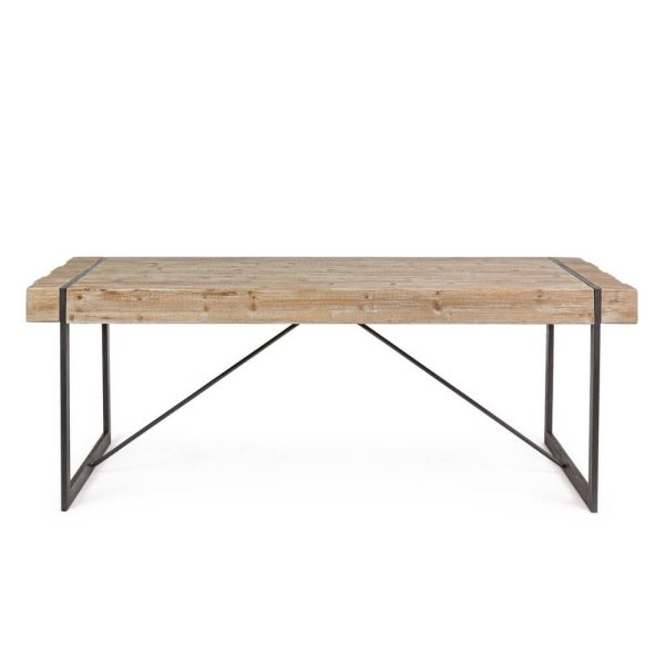 Tavolo industrial in legno e acciaio 200X90 – THEO