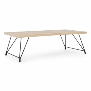 Tavolino moderno piano in legno 120x60 - QUARTER