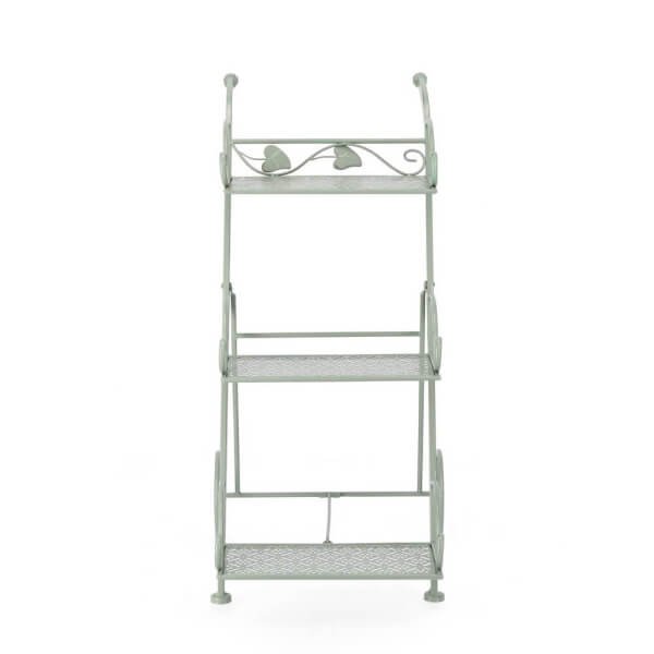 Porta Fiore 3 piani rettangolare Salvia con Ruote (4 Pezzi) – GIANNA