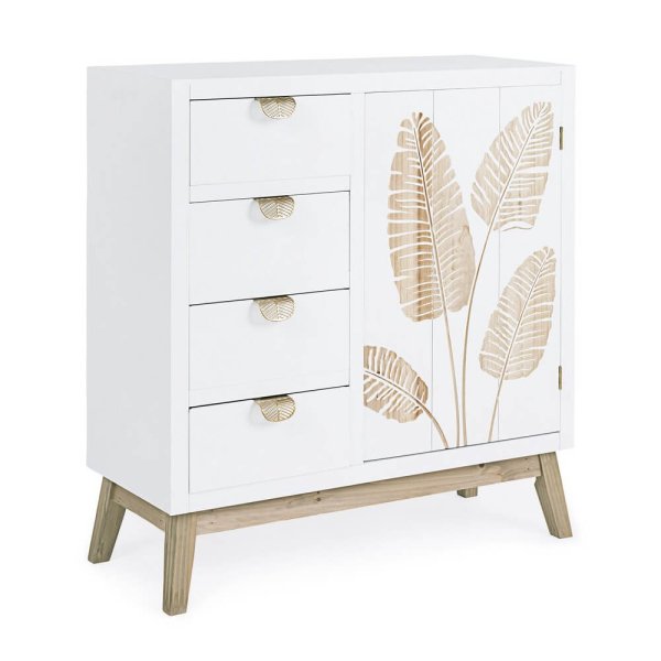Credenza un'anta 4 cassetti - FLORA
