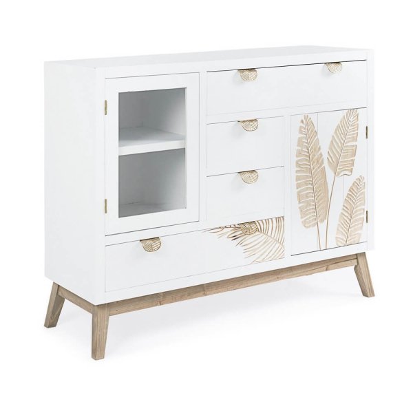 Credenza 2 ante 4 cassetti - FLORA