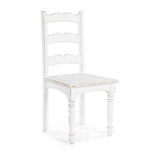 Sedia in legno classica bianca - CORINNE