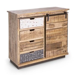 Credenza un'anta 4 cassetti - THEODORE